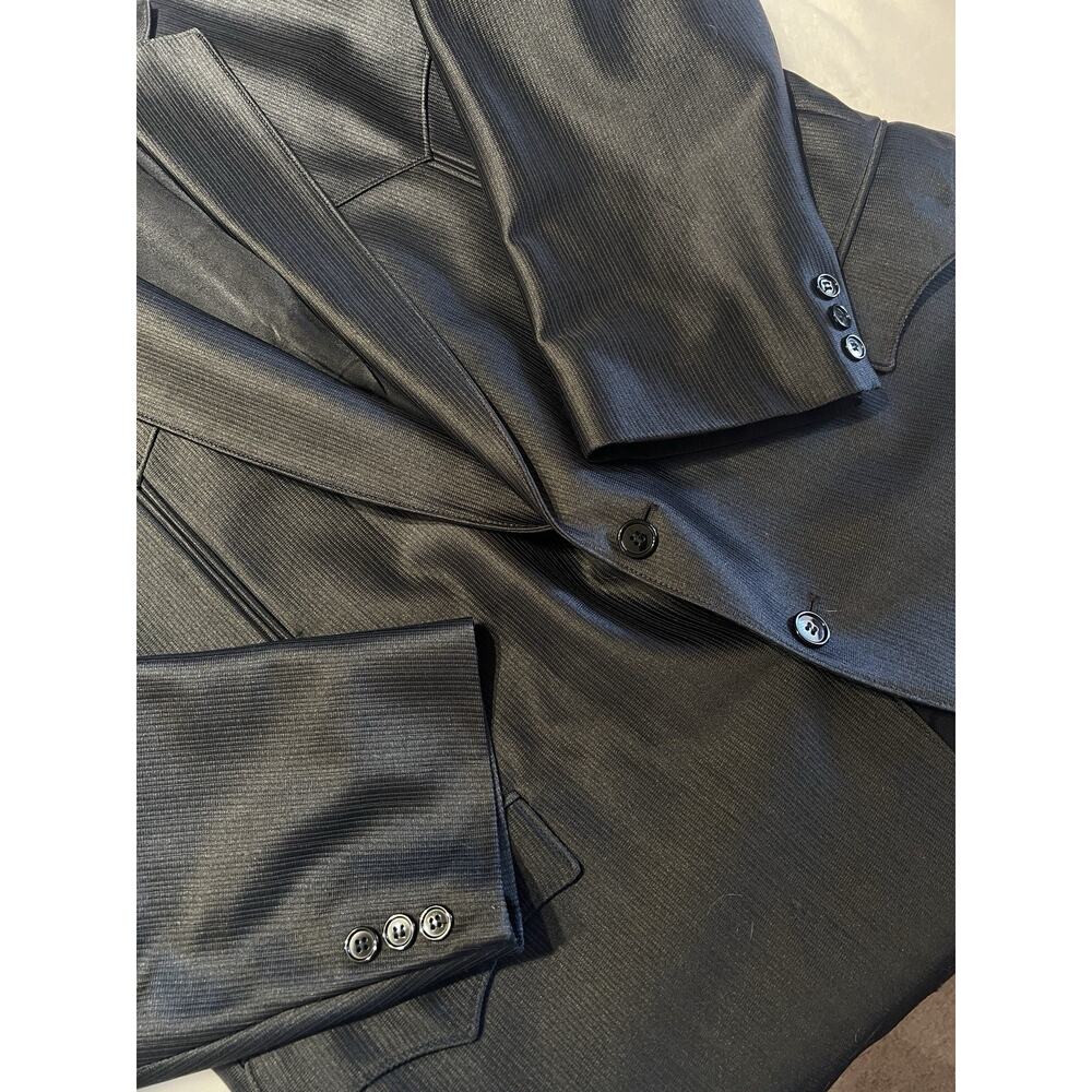 Circle S Dallas Texas 48R 43x29 Black Western Suit Ribbed Sheen Finish Rodeo - Picture 6 of 16